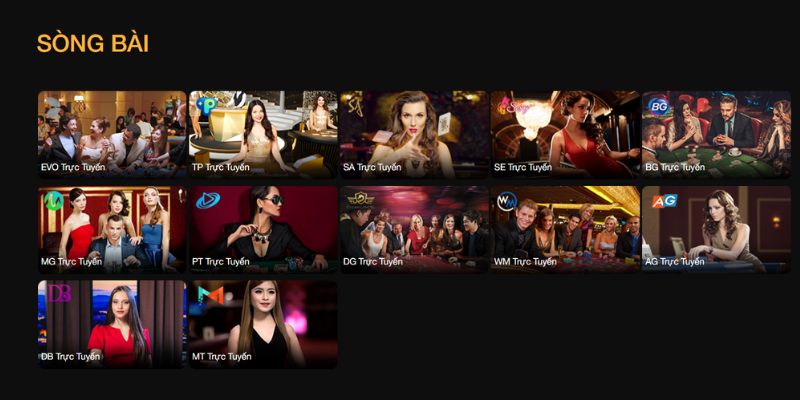 Một số siêu phẩm nên tham gia khi truy cập vào sảnh casino